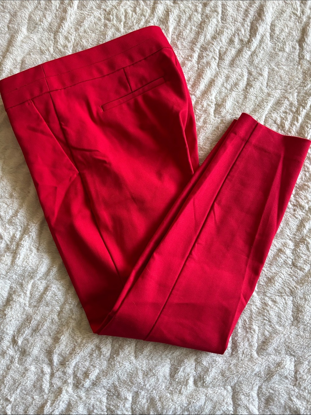 LOFT Red Ankle Cropped Pants